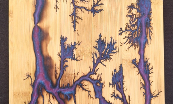 Purple bamboo cutting board