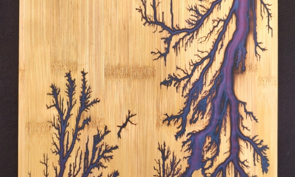 Purple bamboo cutting board 