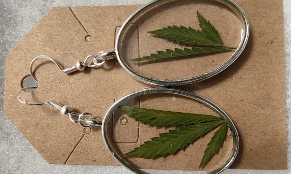 420 silver oval earrings