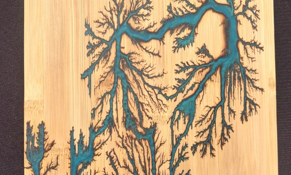 Bahama blue bamboo cutting board